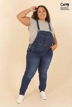 Picture of PLUS SIZE STRETCH DENIM OVERALL